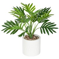 Sztuczna palma w doniczce 29 cm Wykonana z wysokiej jakości tworzywa sztucznego, ceramiczna doniczka, doskonała imitacja prawdziwej rośliny