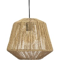 Lampa wisząca Jily 29 cm Druciany klosz owinięty papierowym materiałem, długość przewodu 100 cm, minimalistyczny i elegancki design