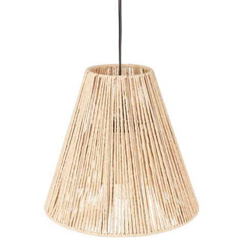 Lampa wisząca Giada 30 cm Druciany klosz owinięty papierowym materiałem, długość przewodu 95 cm, minimalistyczny i elegancki design