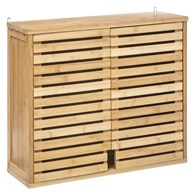 Szafka łazienkowa Sicela wiszącaWykonana z ekologicznego drewna bambusowego, wyposażona w 2 półki schowane za drzwiami, wymiary 58,5x20 cm, wysokość 51,5 cm