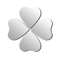 Lustra samoprzylepne Heart 4 sztuki