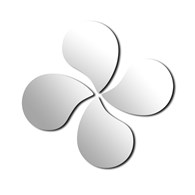 Lustra samoprzylepne Water Drop 4 sztuki