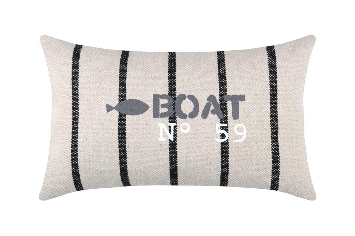 Poduszka BOAT NO 59 30x50 cm czarne pasy