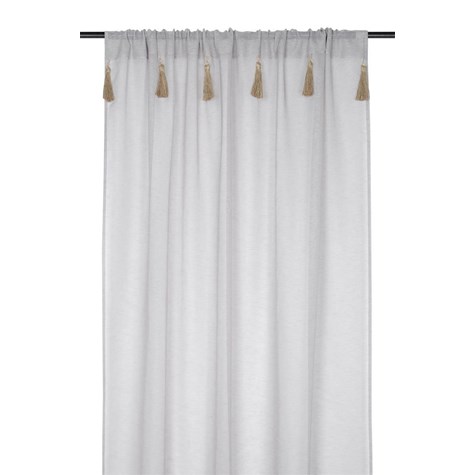 Firana boho IBIZA 140x260 naturalna beżowa