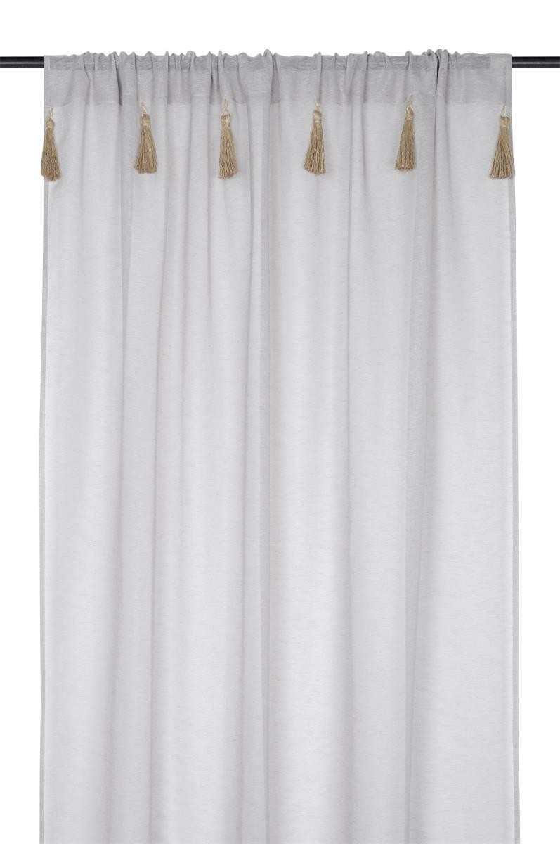Firana boho IBIZA 140x260 naturalna beżowa