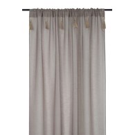 Firana boho IBIZA 140x260 frędzle taupe