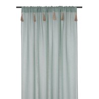 Firana boho IBIZA 140x260 szałwiowa