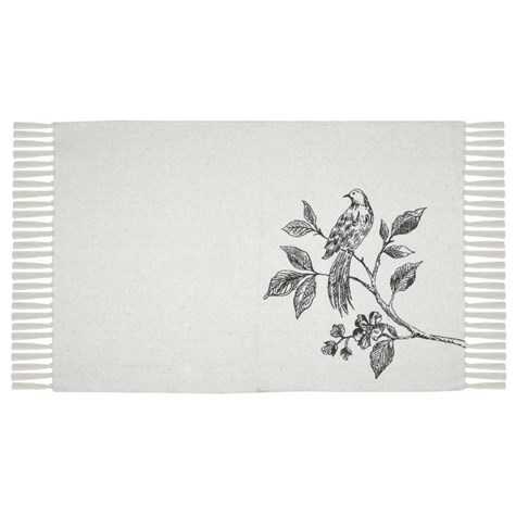 Dywanik CLARINE 60x90 ptak gałązka écru