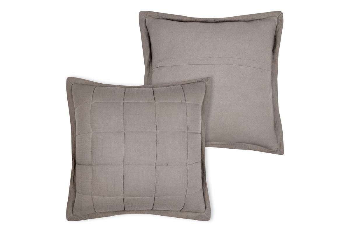 Poduszka ELLIE 45x45 taupe pikowana