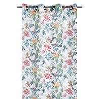 Firana EMMY 140x260 cm biała rośliny