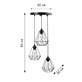 Potrójna lampa wisząca Triplo Diamante Lampa sufitowa składająca się z trzech lamp wiszących typu Diament. Wysokość max. 85 cm, średnica 30 cm