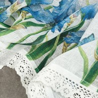 Firana zazdrostka ALA 30x150 kwiaty irys