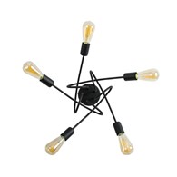 Lampa wisząca Pig Tail nowoczesna czarna Wykonana z metalu, stylowa i nowoczesna lampa w kolorze czarnym na 5 żarówek