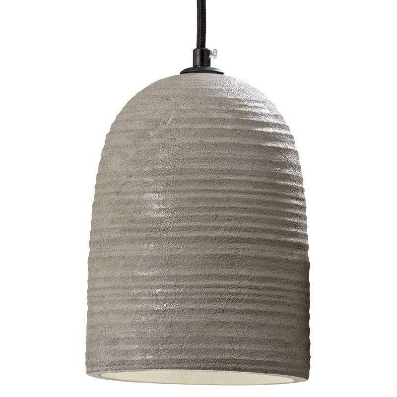 Lampa wisząca wykonana z cementu, szara średnica 15 cm, gwint E27, moc żarówki 40W