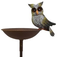 Poidełko z sową na metalowym stojaku h124,5 cm