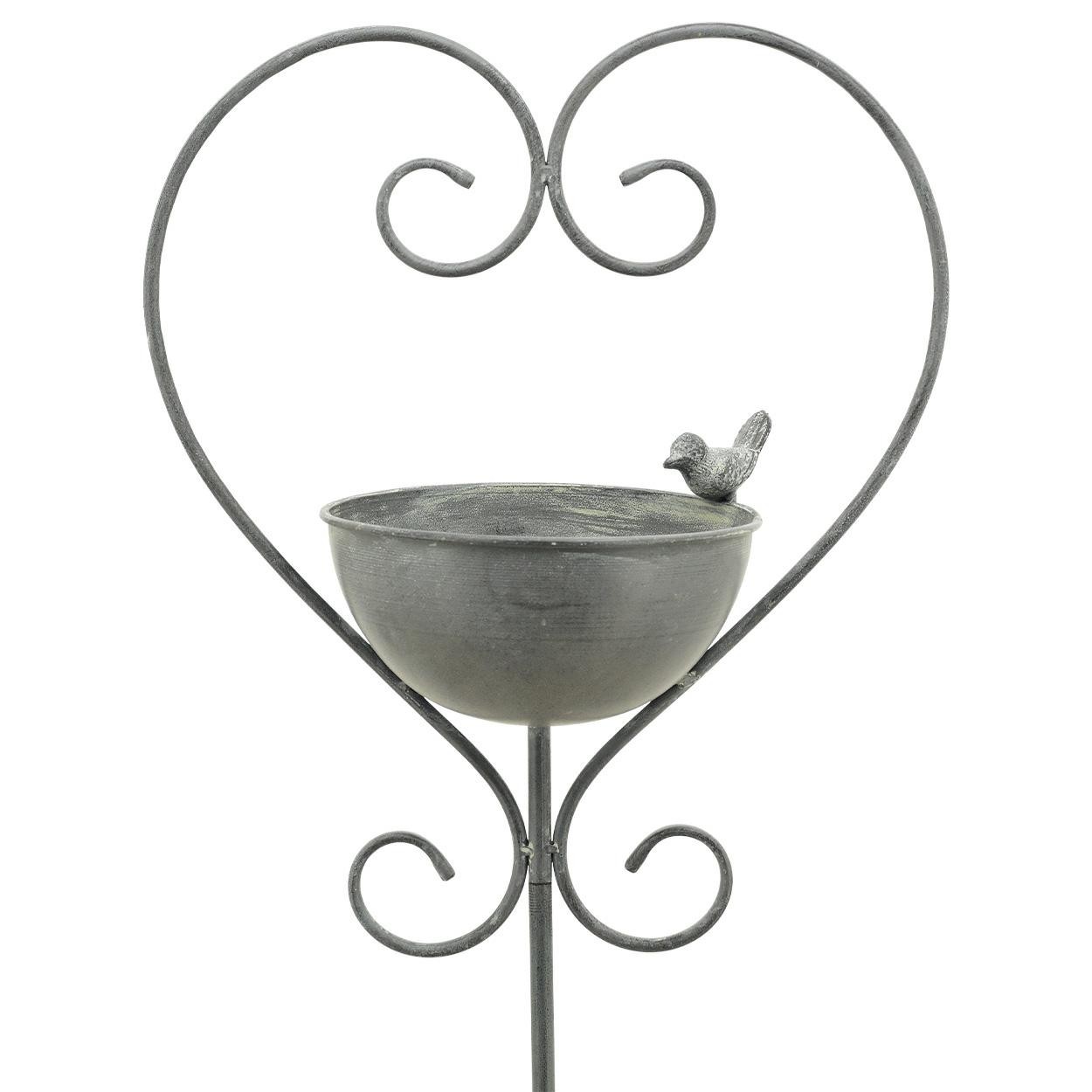 Poidełko ogrodowe w kształcie serca h138,4 cm