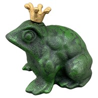 Figurka żaby z koroną z żeliwa h12 cm