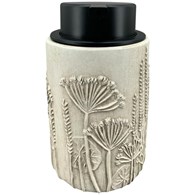 Dozownik do mydła z cementu z motywem roślinnym h11,5 cm