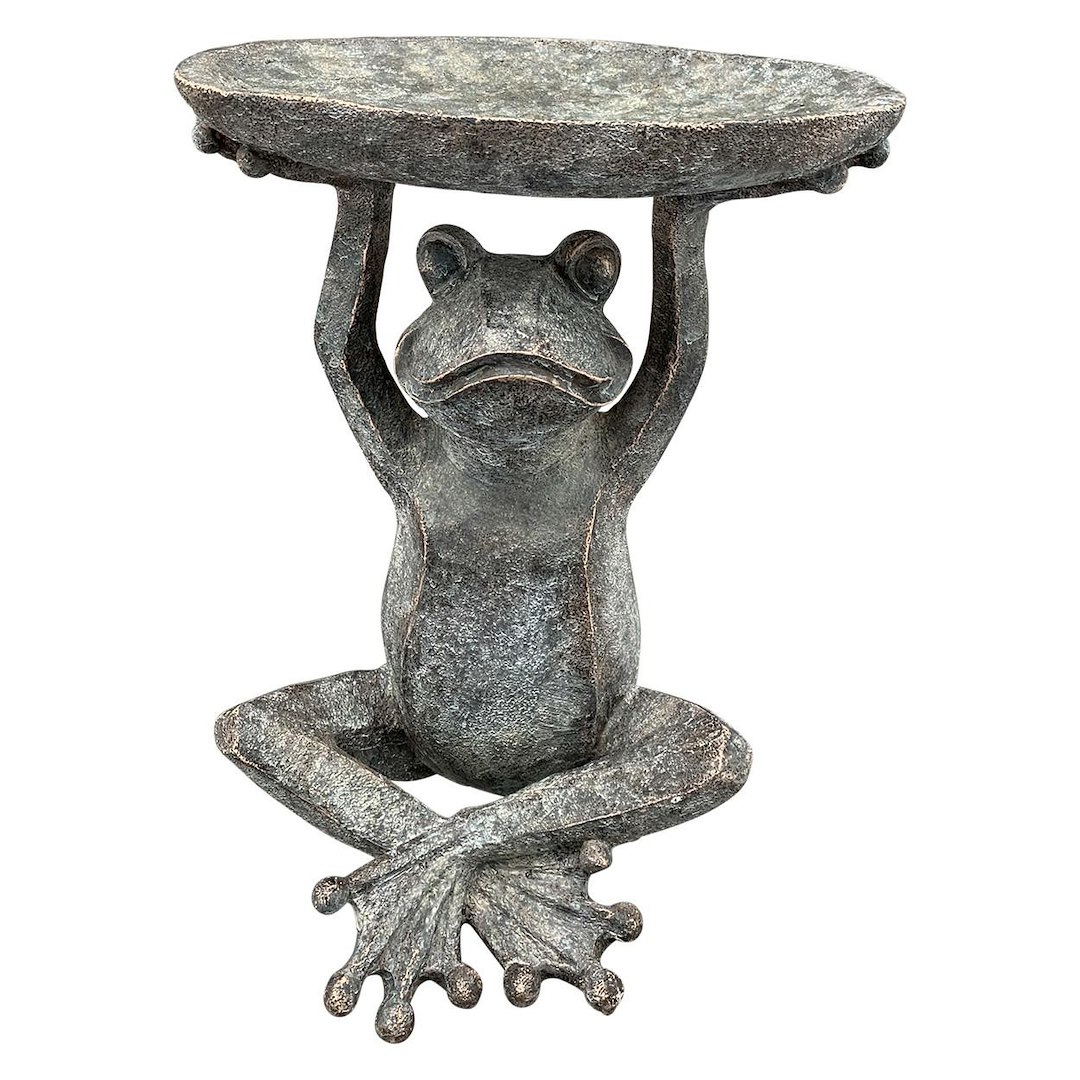 Poidełko ogrodowe z żabą h29,5 cm