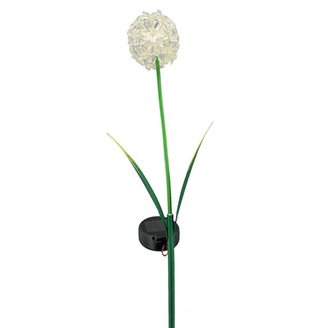 Ozdobny kwiat LED na patyku biały h70 cm