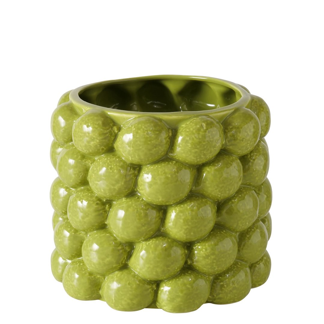 Porcelanowa donica Lime 16cm zielona