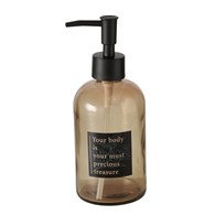 Dozownik do mydła szklany brązowy