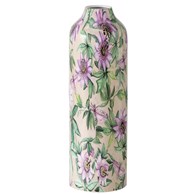 Metalowy wazon wzór w kwiaty Clematis