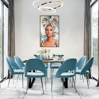 Obraz 521 60x100 cm kobieta z kokardą