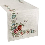 Bieżnik gobelinowy 1233/NAT 45x140 cm Bieżnik gobelinowy z motywem kwiatowym pięknie się prezentuje zarówno we wnętrzu w stylu rustykalnym, jak i w nowoczesnej stylizacji retro czy folk