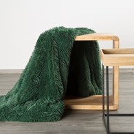 Koc TIFANY futerkowy c.zieleń 170x210 cm Ciemnozielony, miękki i przyjemny w dotyku koc o strukturze futra, rozmiar 170 cm x 210 cm