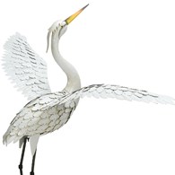 Figurka ogrodowa Żuraw duży metalowy 123 cm