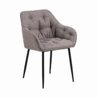 Krzesło do jadalni Brooke taupe z podłokietnikami