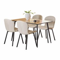 Prostokątny stół z 4 krzesłami Wilma