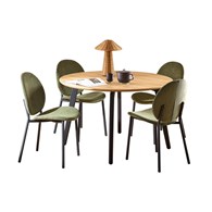 Okrągły stół z 4 krzesłami zieleń Cadiz
