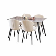 Stół z 4 krzesłami tapicerowanymi Wicklow