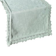 Bieżnik SILEN 35x180 cm miętowy z koronką