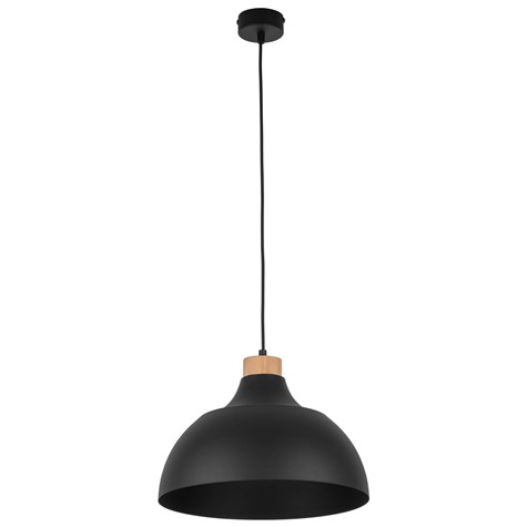 Lampa Wisząca CAP Czarny Brązowy 1xE27 34cm