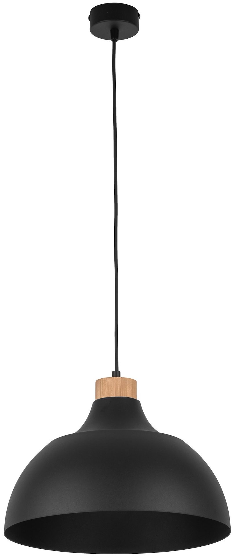 Lampa Wisząca CAP Czarny Brązowy 1xE27 34cm