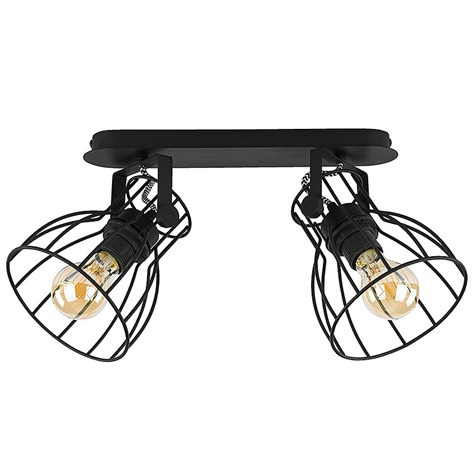 Lampa Sufitowa ALANO BLACK 2xE27