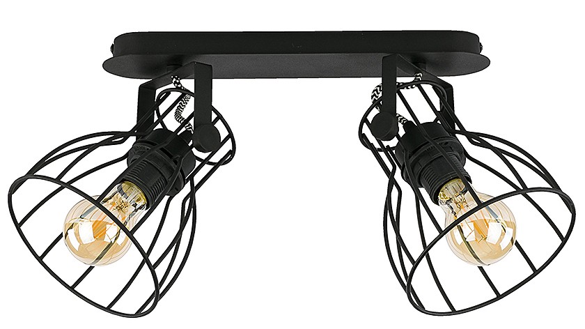 Lampa Sufitowa ALANO BLACK 2xE27