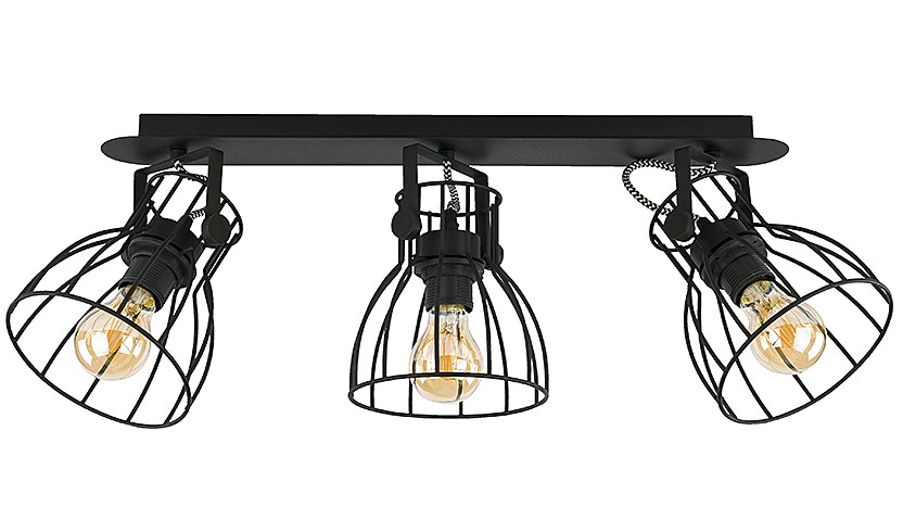 Lampa Sufitowa ALANO BLACK 3xE27