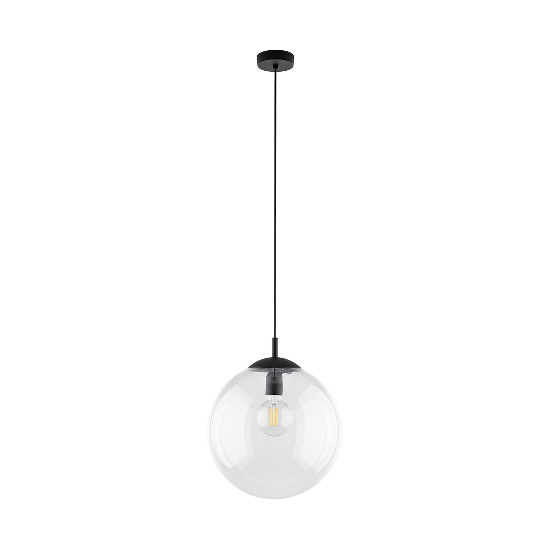 Lampa Wisząca ESME Transparentny Szklany Klosz 1xE27 35 cm