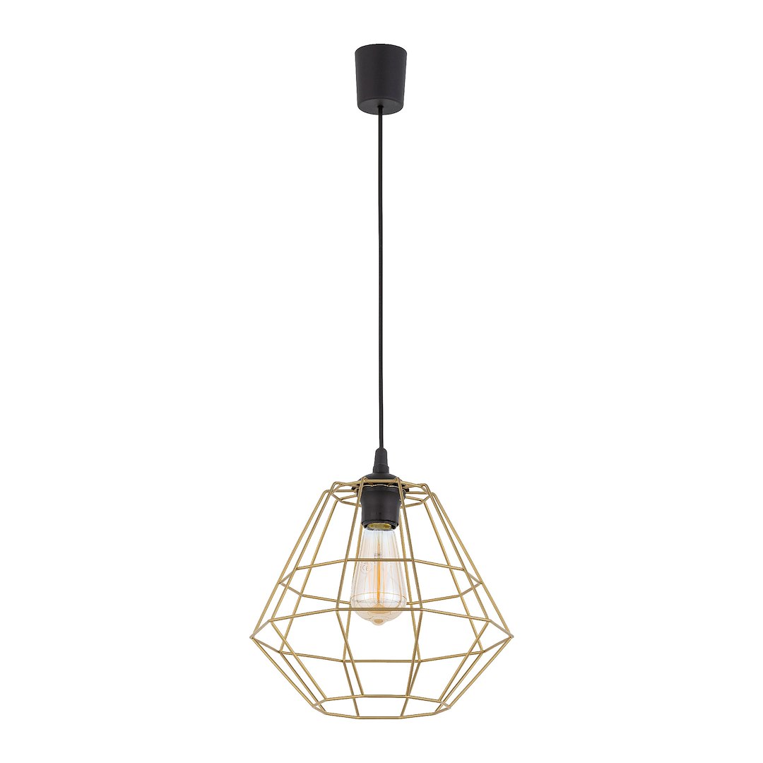 Lampa Wisząca DIAMOND Złota 1xE27 30cm