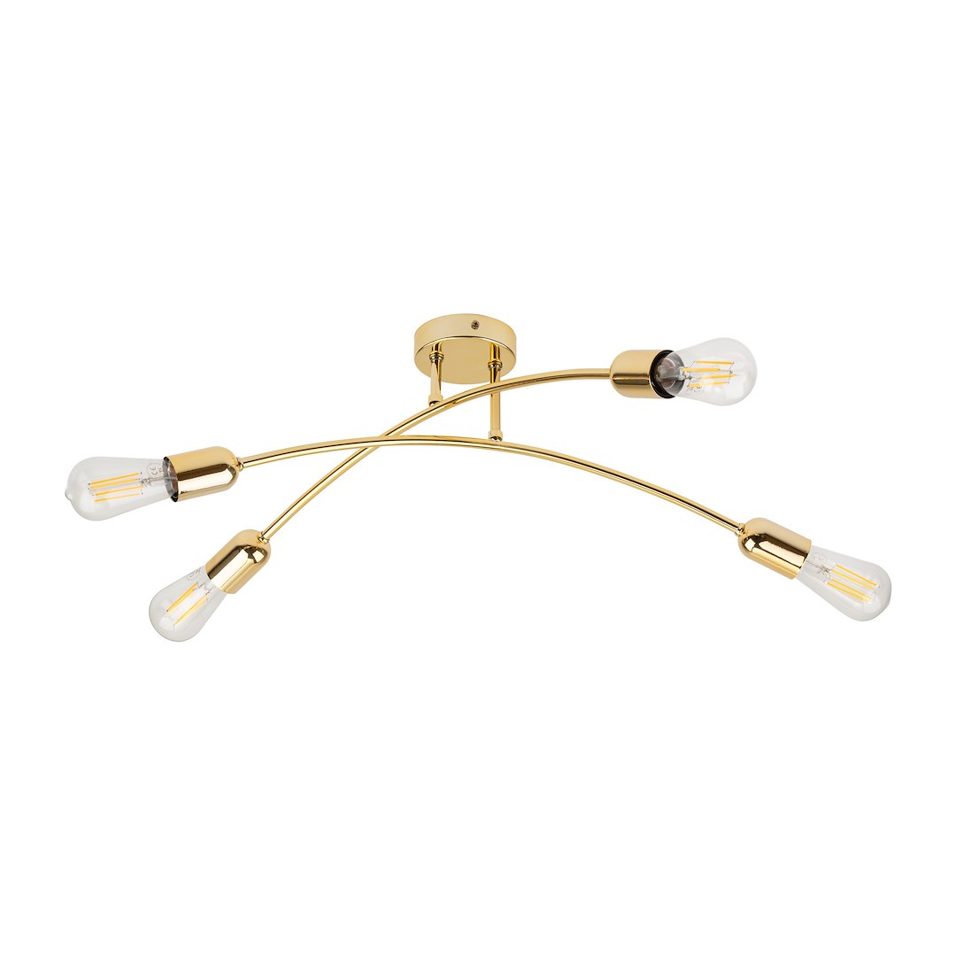 Lampa Sufitowa HELIX Złoty 4xE27