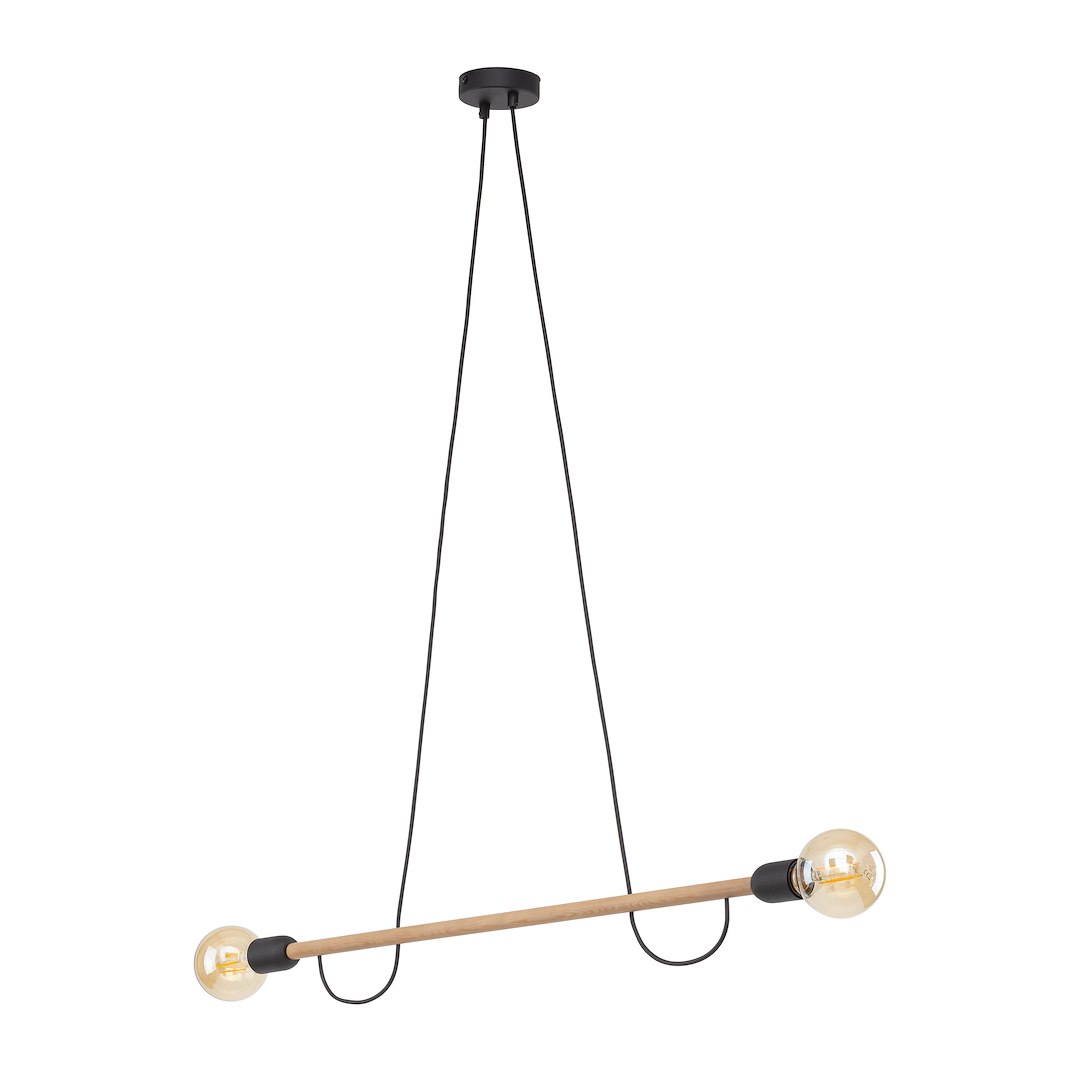 Lampa Wisząca HELIX WOOD 2xE27