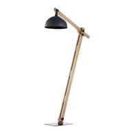 Lampa Podłogowa OSLO Czarny Jasne Drewno 180cm