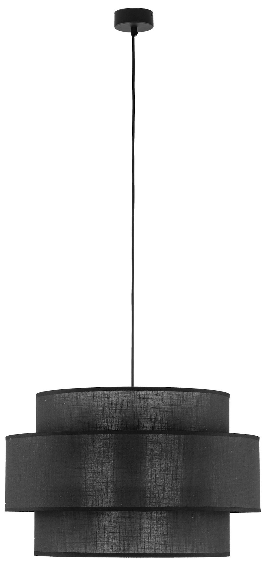 Lampa wisząca CALISTO Czarny Abażur 3xE27 50cm