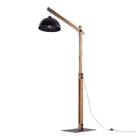 Lampa Podłogowa OSLO Czarny Drewno 180cm