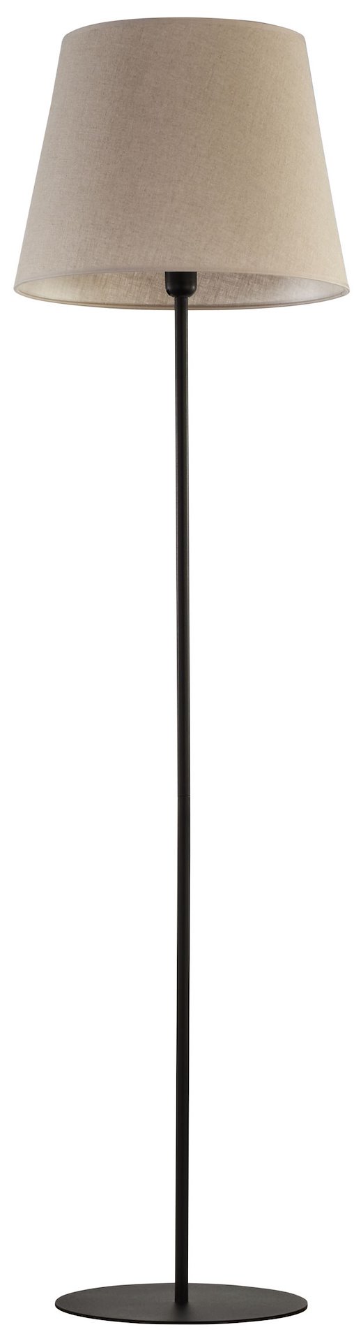 Lampa Podłogowa CHICAGO Czarny Beżowy Abażur 1xE27 151cm