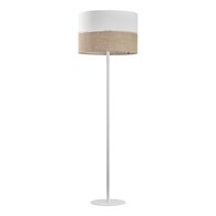 Lampa Podłogowa LINOBIANCO Biały Beżowy Abażur 1xE27 159cm